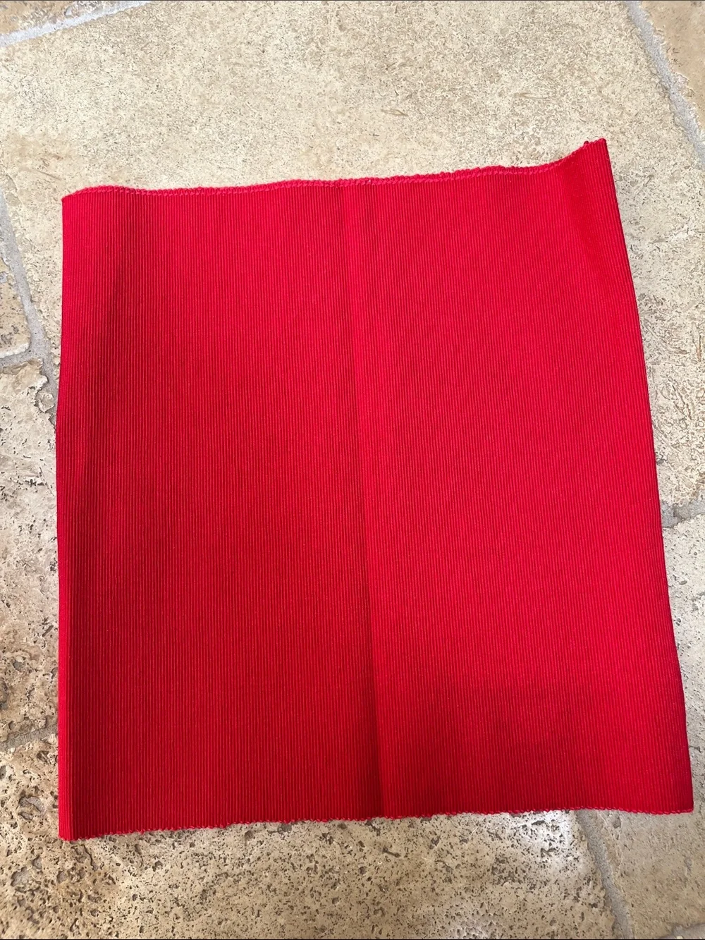 IKEA MÄRIT Red Ribbed Fabric Panel